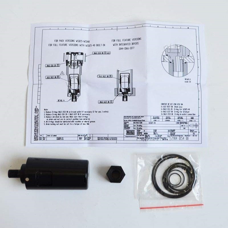 Original 2904500069 Atlas Copco WSD Water Separtators WSD25 WSD80 WSD250 WSD750