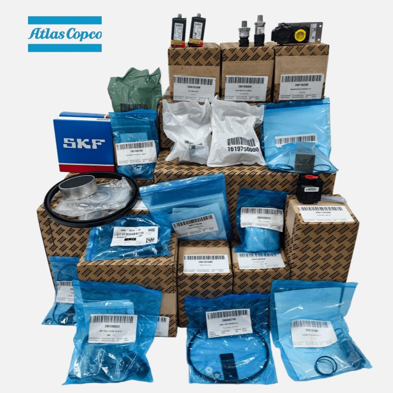 Rezervni deli za zračni kompresor Atlas Copco Originalni oljni filter Senzor tlaka zračnega filtra Elektromagnetni ventil Servisni ventil filtrskega ventila