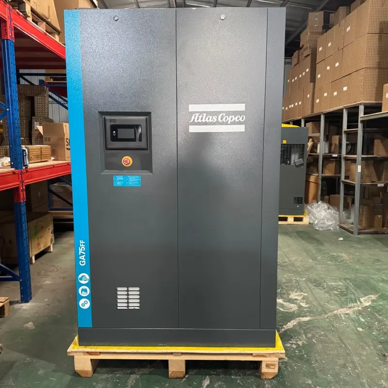 Atlas Copco GA75FF Vijačni kompresor z vbrizgavanjem olja 75 kW 100 KM Vgrajen sušilnik Original